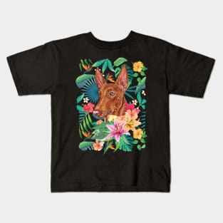 Tropical Pharaoh Hound Kids T-Shirt